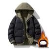 Men's High-Quality Winter Hooded Puffer Jacket - Thickened Cotton for Warmth