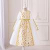 Middle East Cross-Border Pleated Evening Dress for Little Girls - Hot Stamped Princess Party Robe