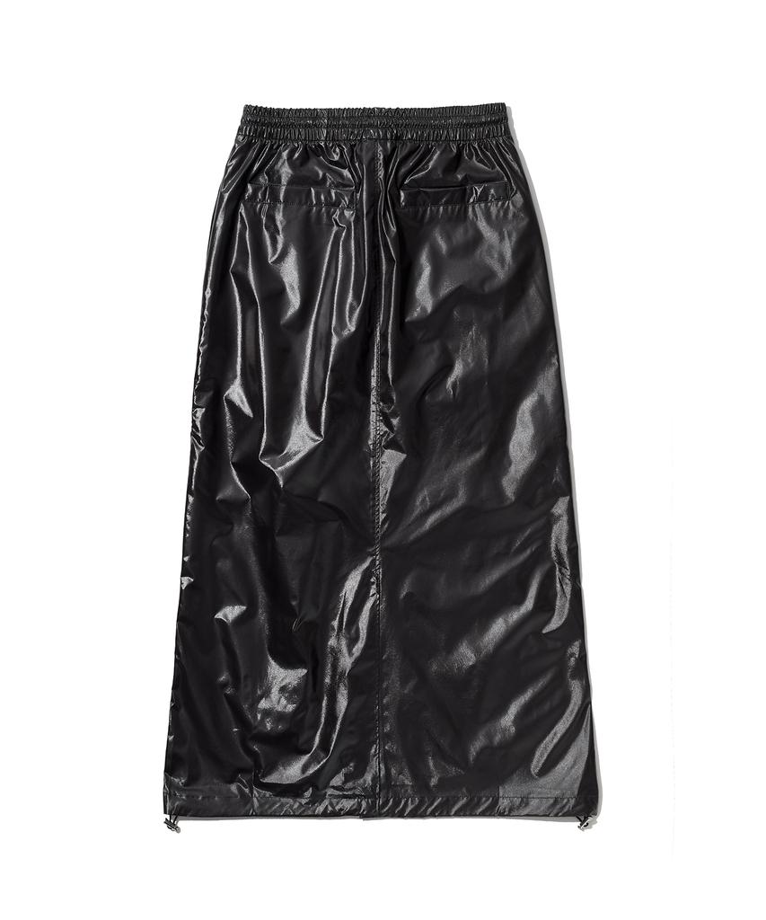 1993 Studio Glossy String Long Skirt_Black