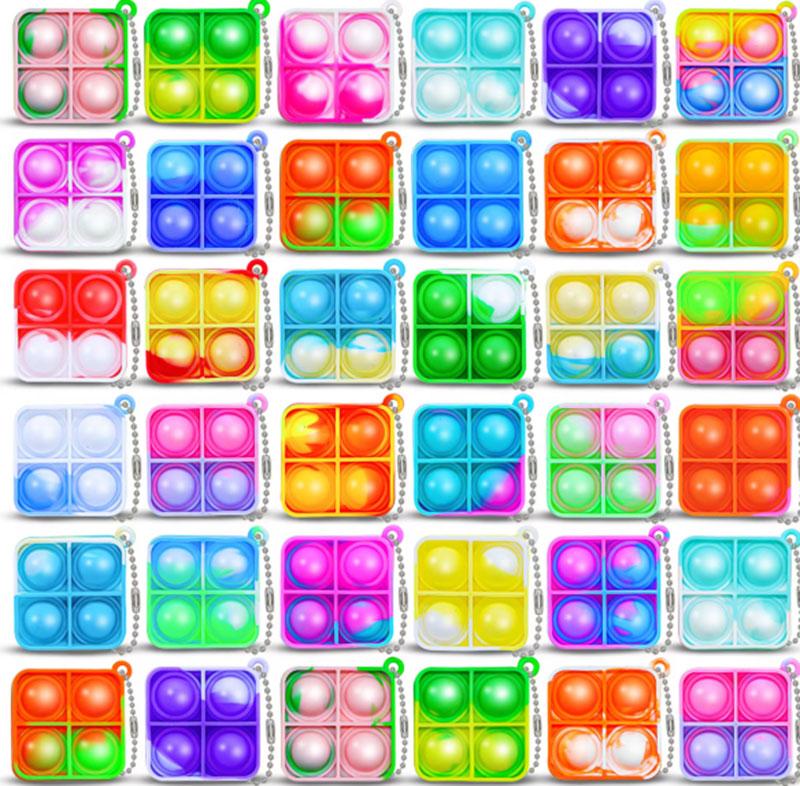 

20 шт. Мини-брелок для ключей с сенсорными игрушками для малышей, набор для призов в классе, детских подарков на день рождения, наполнителей для мешков с подарками