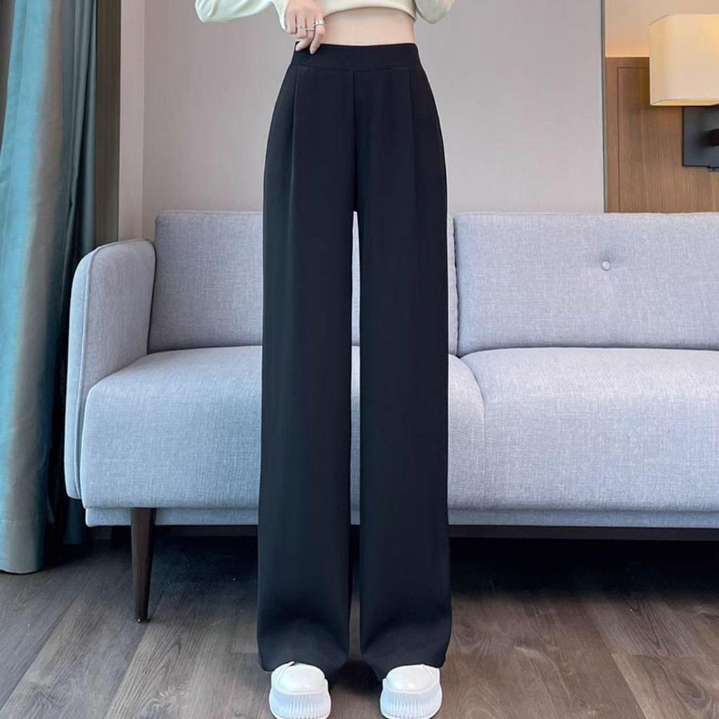 Ice Silk Women's Wide-Leg and Narrow Straight-Leg Pants - New Spring/Autumn Collection