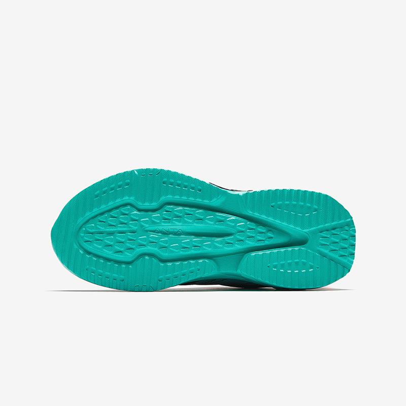 Anta Comfortable Sports Non-Slip Wear-Resistant Low-Top Running Shoes Kids Sneakers Black Green A312345531-2