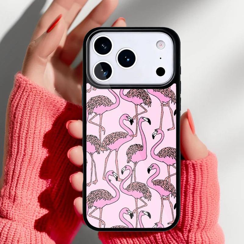 

Flamingo soft Phone Case for iPhone 17 16 15 14 13 Pro Max Back Cover for 12 11 Pro Coque iPhone 15 Pro
