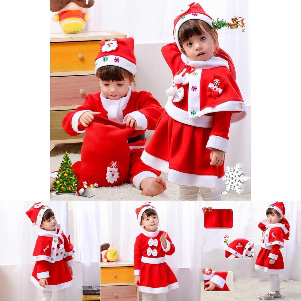 Adorable Kids' Christmas Santa Claus Cosplay Costume Xmas Party Fancy Dress Outfit