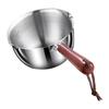 Mini Butter Warmer Pot 300ml 410 Stainless Steel Oil Milk Warmer Pan Small Saucepan for Kitchen
