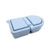 Portable Double Compartment Snacks Box Silicone Leak Proof Dishwasher Safe Food Container For Outdoor And Home Use