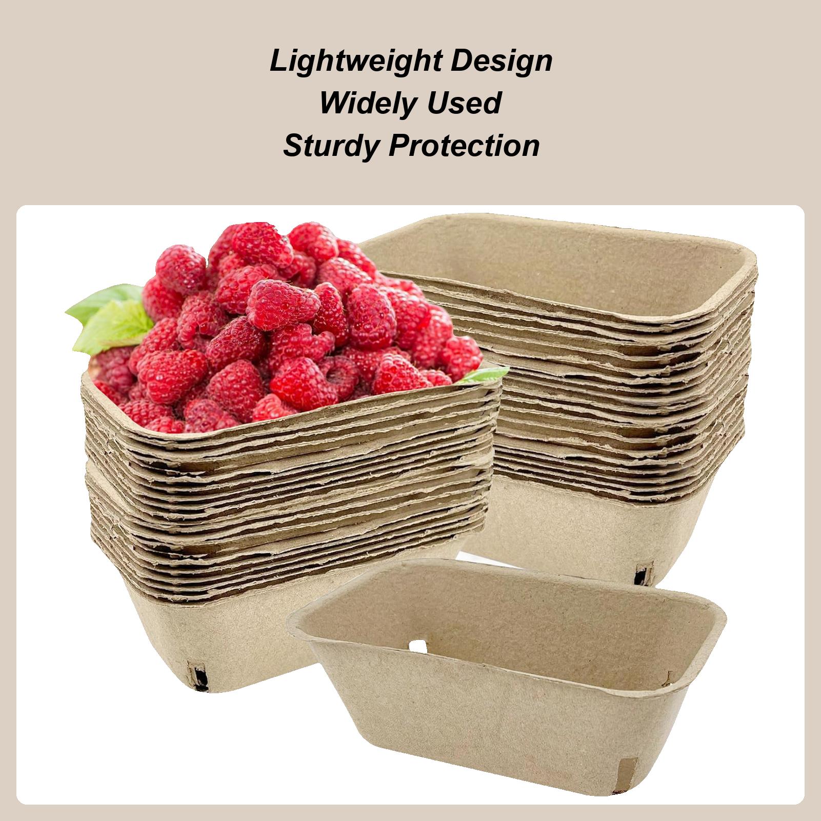 50 шт. Корзинка для ягод из волокнистой массы, бытовые контейнеры для фруктов, корзинка для ягод и фруктов, корзинки из бумажной массы для фруктов и овощей CN