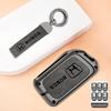 xzlbn8 Alloy Leather Car Smart Remote Key Cover Shell Protector Key Bag Auto Accessories For Honda Vezel City Civic Jazz BRV BR-V HRV