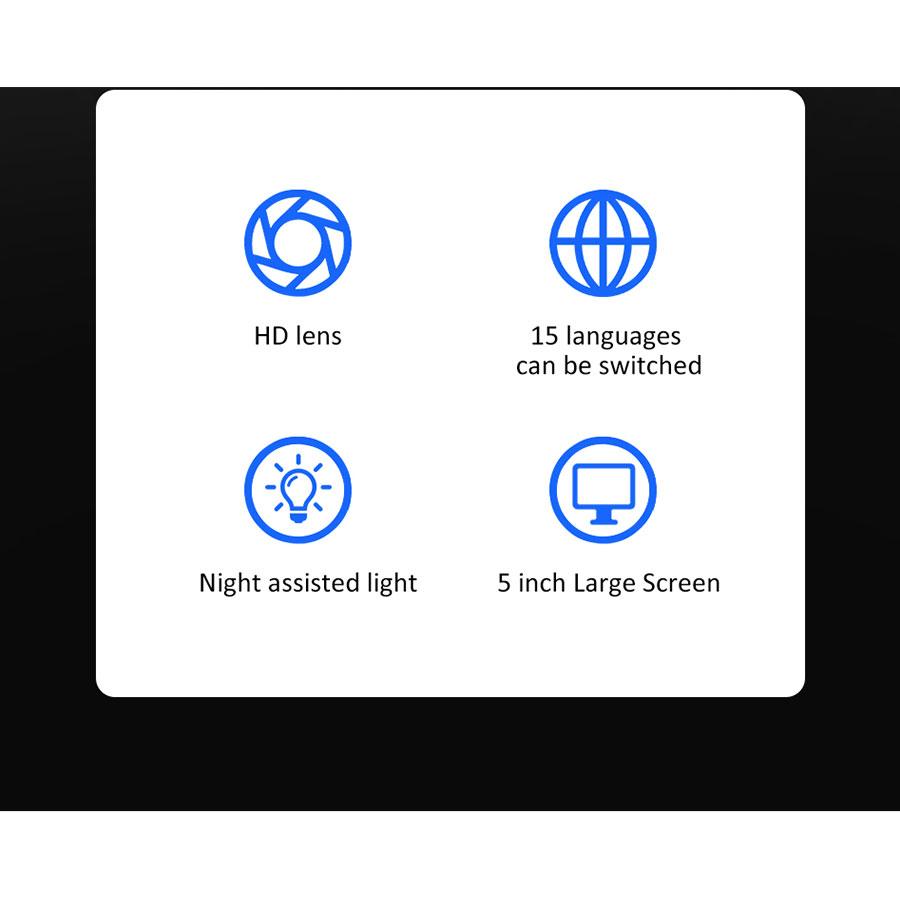 Fire Wolf 5.0 inch display Siamese night vision HD 1080P oscilloscope camera infrared illuminator rifle sight hunting optical system