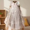 Mesh Girls Head Gauze Bow Colorful Flowing Tulle Gift Super Fairy Veil  Hair Accessories