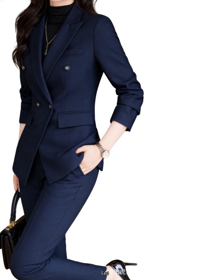 Women's High-End Professional Suit Set - 2025 Autumn/Winter Formal Wear - New Arrival with Jewelry Accents
