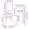 Bathroom Furniture Set with Shelf 3 pcs Black Particleboard