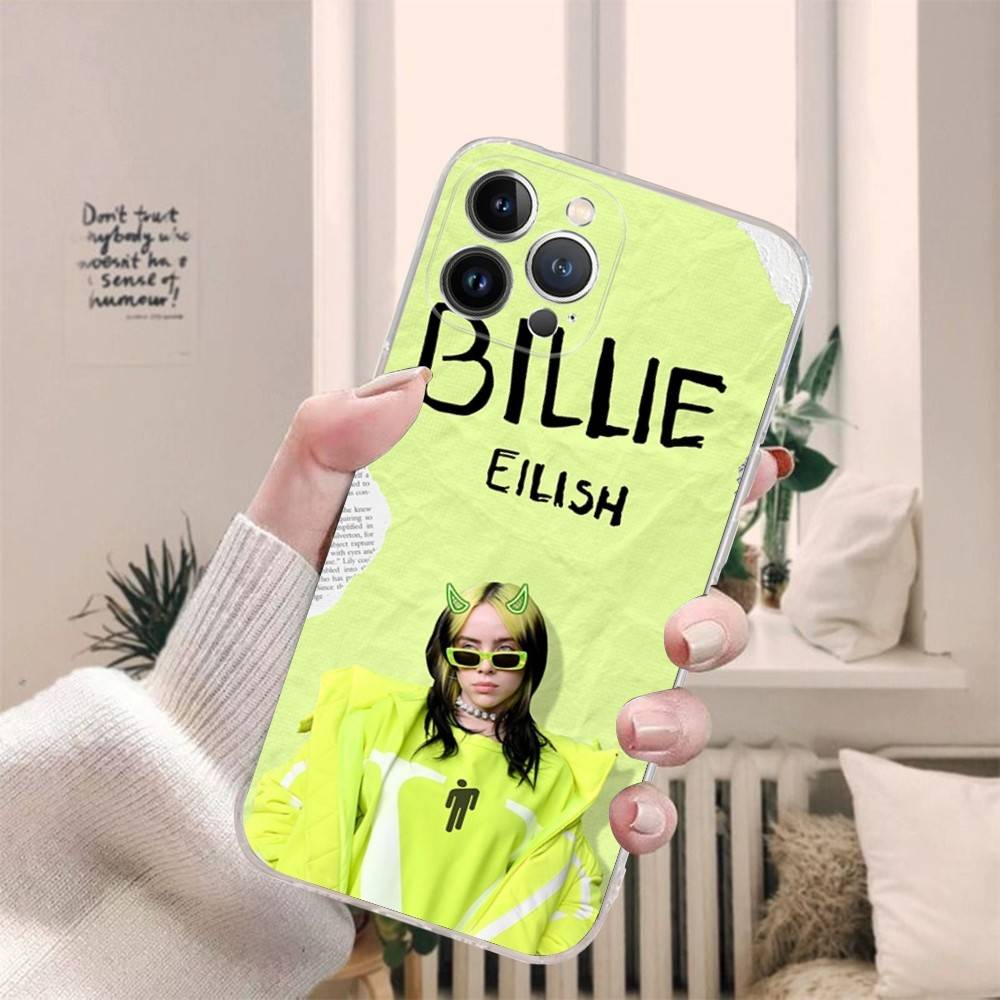 Hot Singer B-Billie EilishS For IPhone 17 16 15 14 13 12 Mini 11 Pro Max Transparent Case
