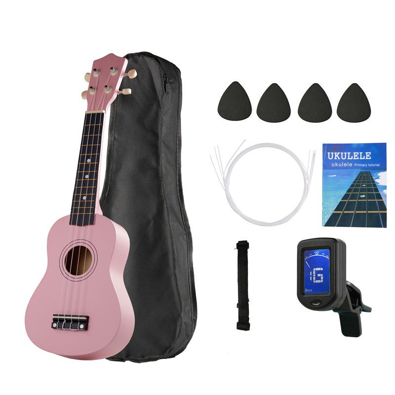 21 Inch Basswood Ukulele 4 Strings Small Acoustic Guitar Musical Instruments for Children Kids Beginners Playing Learning Toy