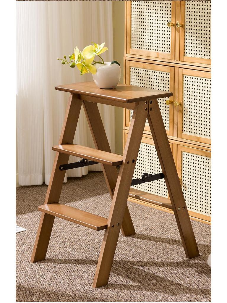 Folding Multifunctional Kitchen Ladder Stool - Portable, Sturdy, 3-Step Design