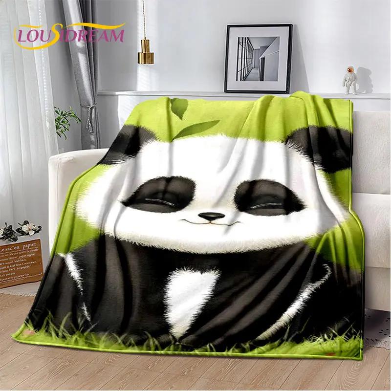 3D Cartoon Cute Panda Blanket,Flannel Blanket Throw Blanket,Kid Warm Blanket for Home Living Room Bedroom Beds Sofa Picnic Cover