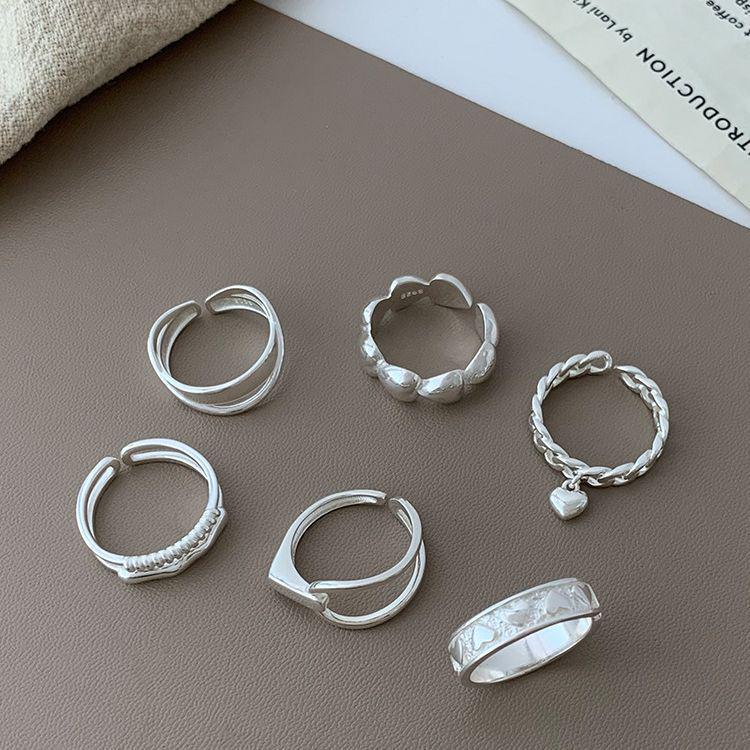 Versatile Adjustable Heart Ring for Women - Elegant Layered Design