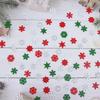 100 Pieces/pack23mm Christmas Snowflake Wood Chips Colorful Diverse New Year's Holiday Party Window Decoration Props Toys DIY