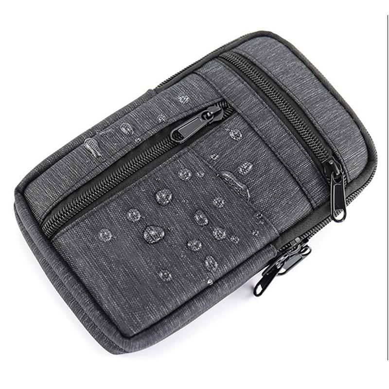 Riñonera Impermeable para Mujer Bolso Doble Capa Táctico al Aire Libre Riñonera con Cinturón Bolsillo para Teléfono Hombre Bolsos Unisex