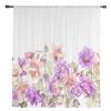 Spring Flower Watercolor Countryside Sheer Curtains for Living Room Decoration Window Curtains Kitchen Tulle Voile Curtains
