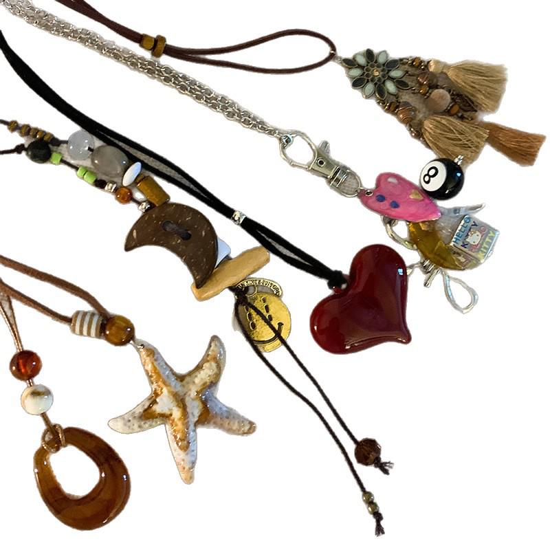 Minimalist Adjustable Acrylic Geometric Necklace - Versatile Fashion Sweater Chain