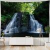 Natural Scenery Tapestry, Home Art Decoration, Forest Waterfall Background, Dormitory Living Room Bedroom Blanket, Wall Hanging