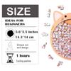 Cartoon Cat Shaped Wooden Puzzle Toy Cute Fun Cat Pieces Puzzle Kid Adult Educational Toys Christmas Gifts