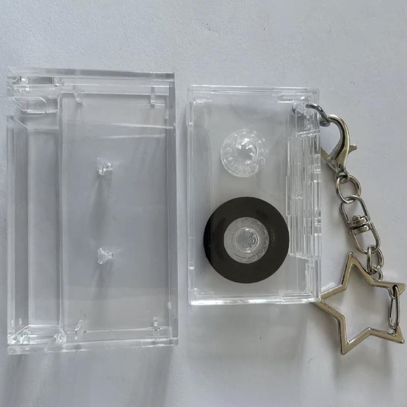Mini-Leere mit Magnetband Klare Aufbewahrungsbox Schlüsselanhänger Zubehör Gedenk-Schlüsselhalter DIY Rucksack Anhänger