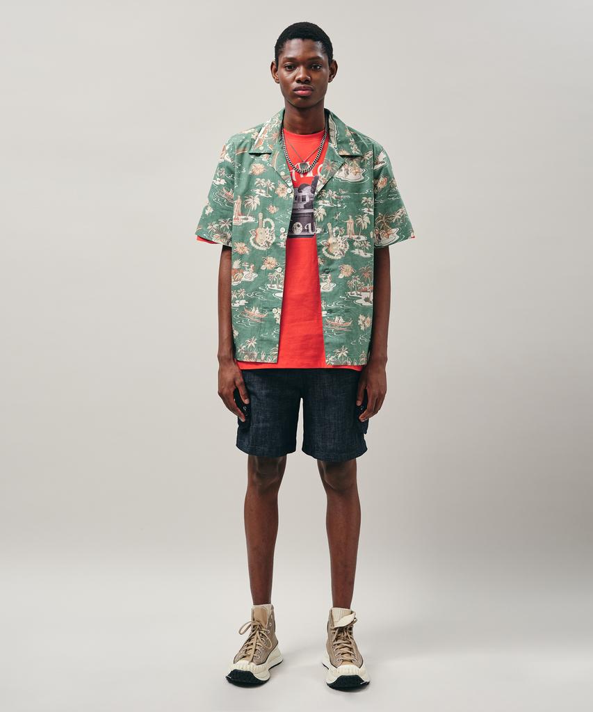 MAYOL Aloha Graphic Short Sleeve Shirt_Olive Green