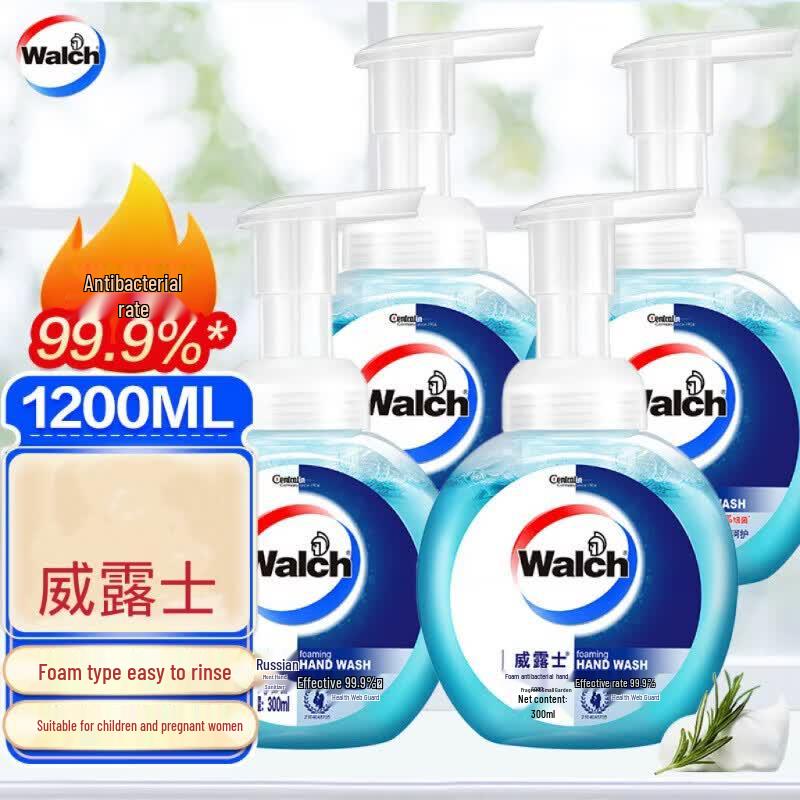 Walch Healthy Care Foam Antibacterial Hand Soap, 4-Pack