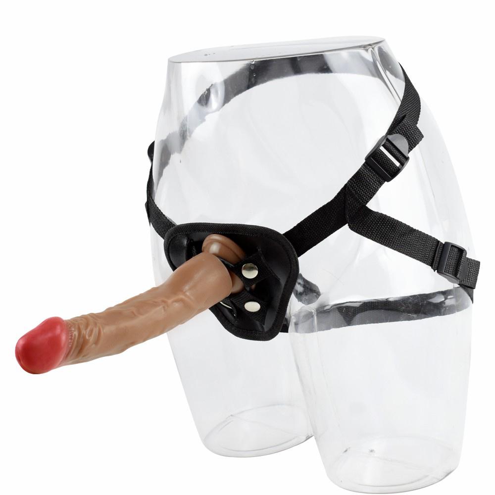 Damskie Masturbator Zabawki erotyczne z korkiem analnym Odłączany Zdatny do noszenia Dildo Ustalanie Kobieca dominacja Strapon Penis Realistyczny kutas BDSM