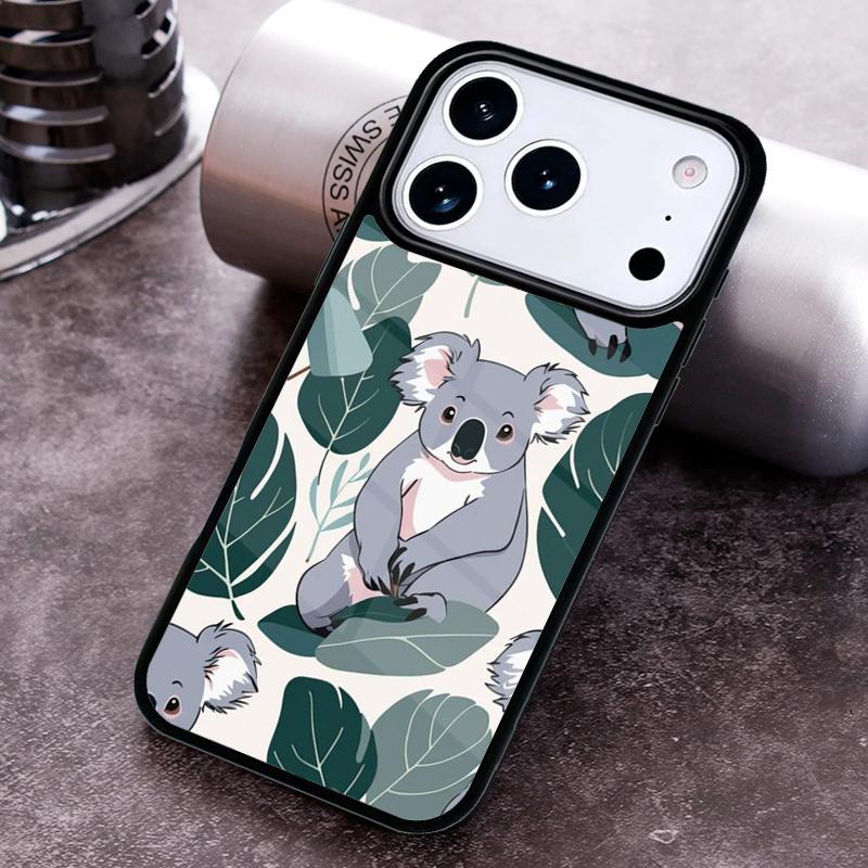 Koala and Eucalyptus Bumper Phone Case for iPhone 17 16 15 Pro Max Air 14 13 12 11 Plus Shockproof Cover