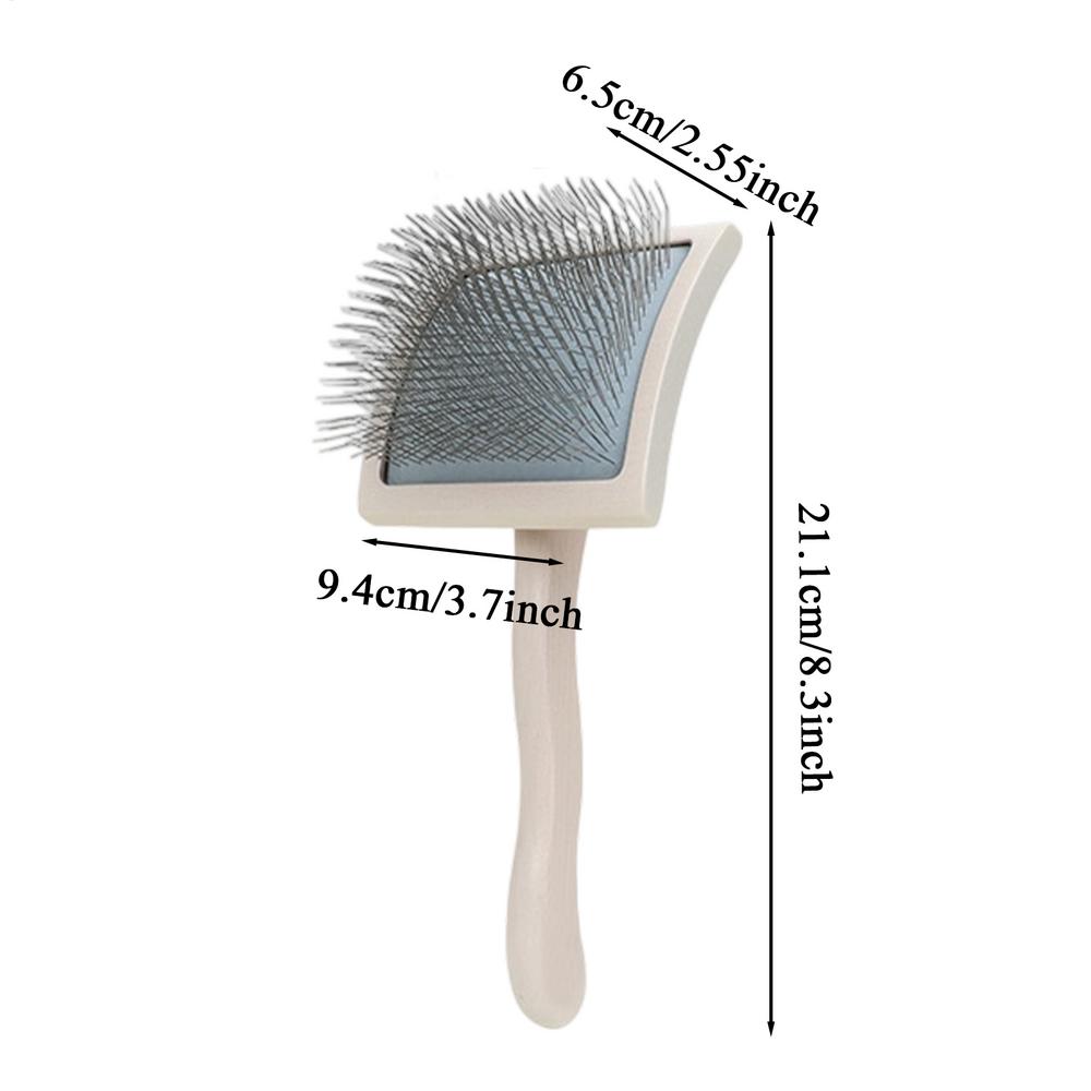 Dog Slicker Brush Pet Slicker Brush For Cats Dogs Loose Hair Removal Tool Shedding Comb With Wood Handle For Long Short Coat