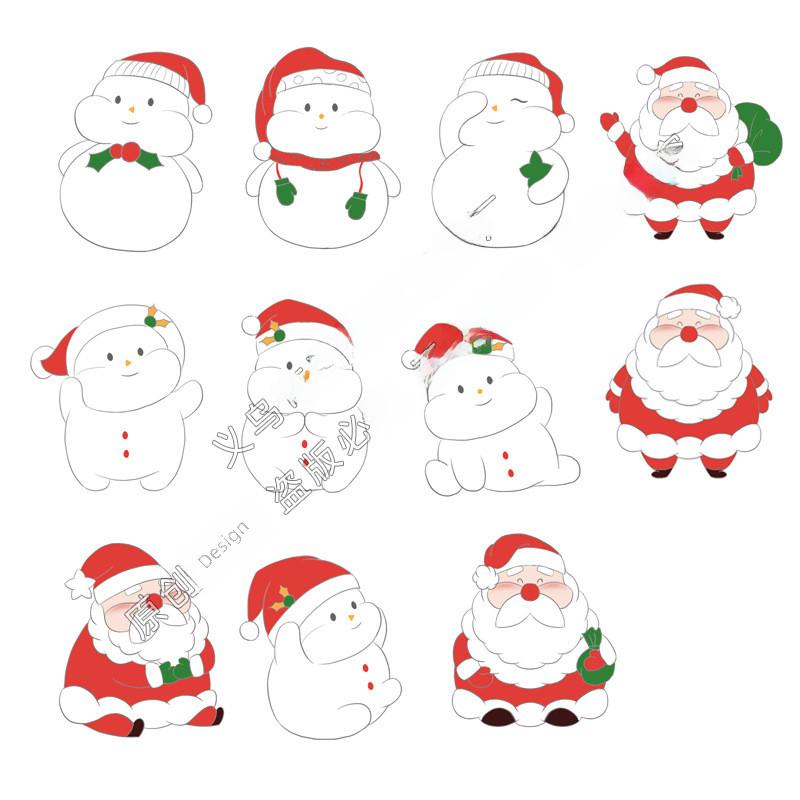 Adoráveis Estatuetas de Resina de Boneco de Neve e Papai Noel Para Cenas Miniaturas de Natal DIY