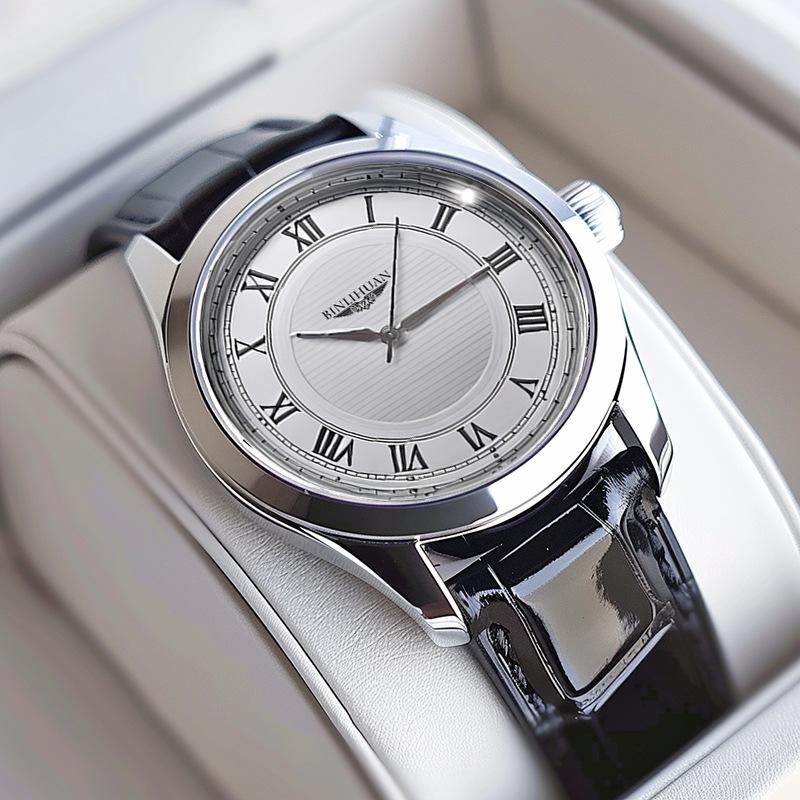 

New Fashionable Men s Watch with Men s Belt and Waterproof Quartz Watch