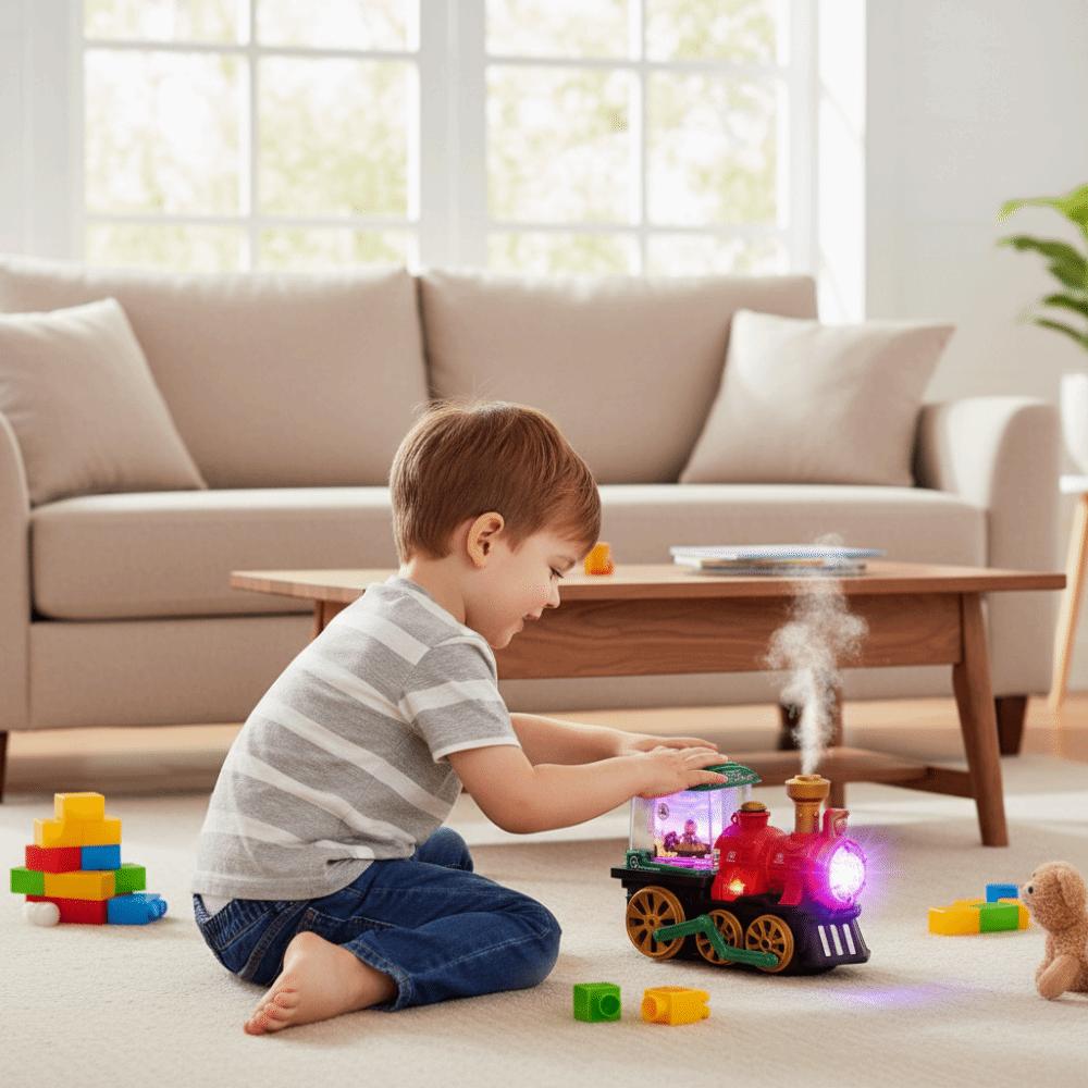 Vintage Locomotive Spray Train Toy Sounding Steam Train Toy Cute Educational Toy Gift