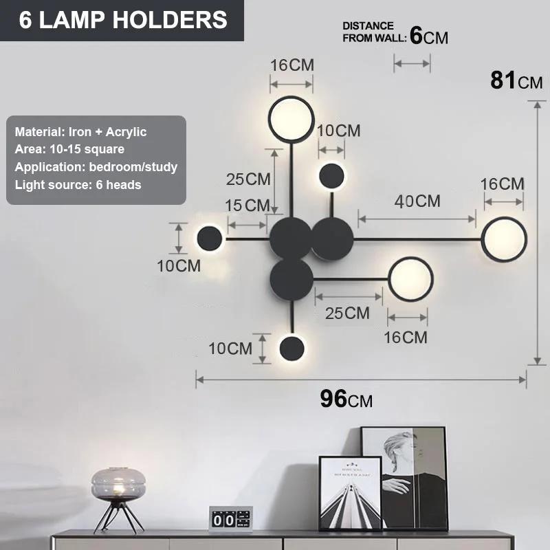 Nordic Modern Wall Lamp Led Minimalist Wall Light  Living Room Bedroom Staircase Light Home Decoration Bedside Wall Sconce Lamps