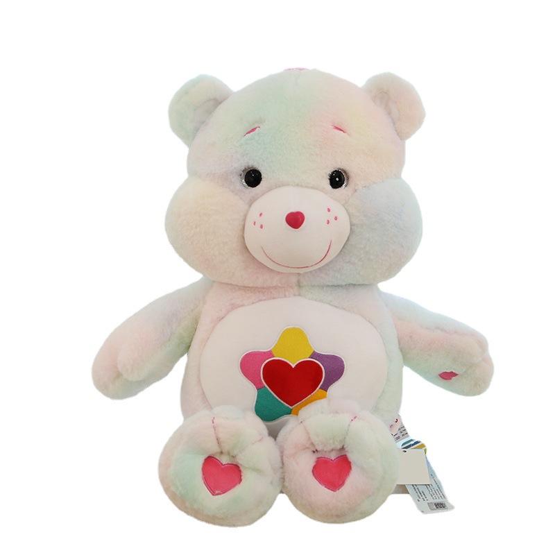 

22/33/45cm White Tie-dye Bear Cartoon Plush Toys Care Bears Lovely Stuffed Dolls Girls Boys Toys Gift Car Home Decoration Pillow 22cm белый