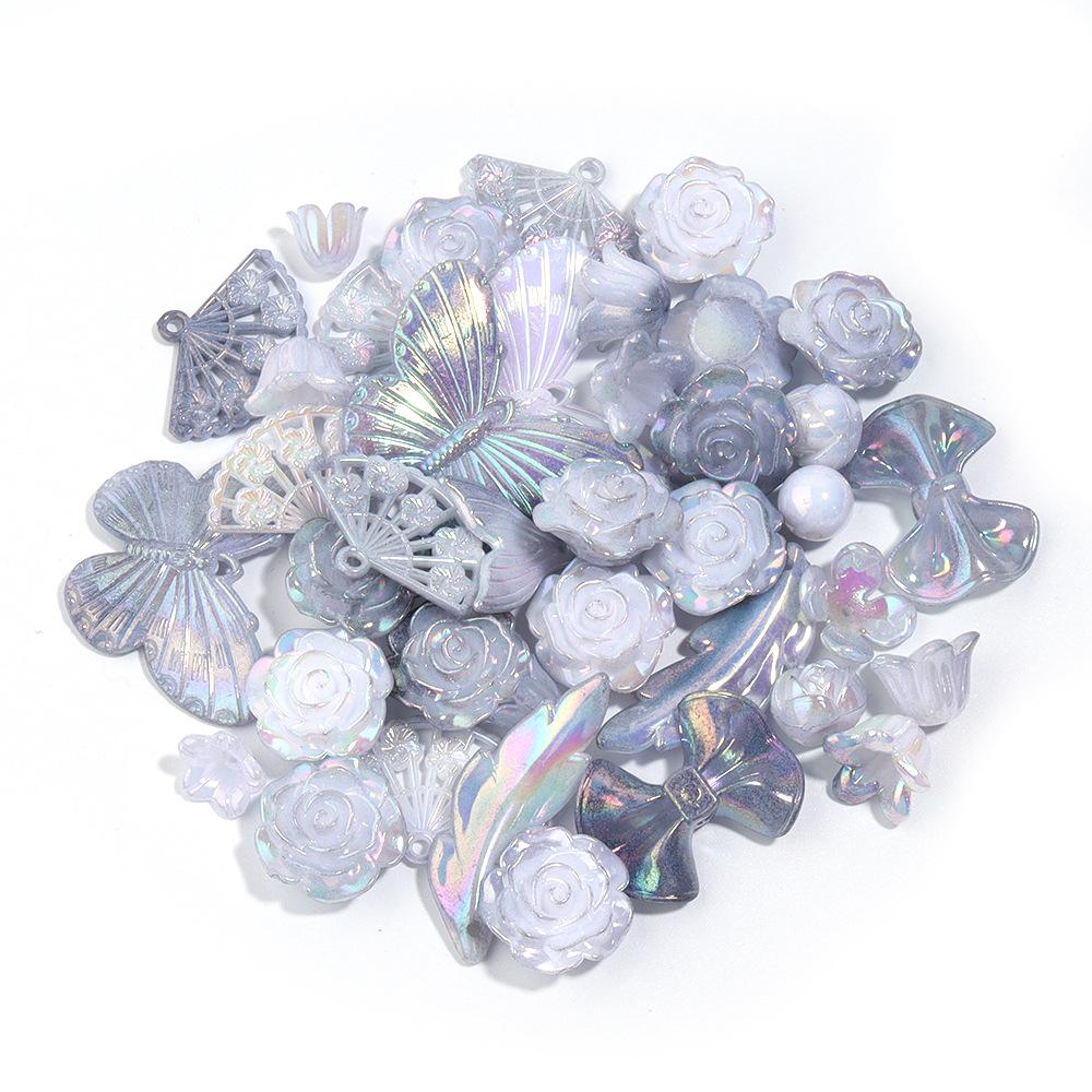 European & American Gradient Resin Beads: Random Styles for DIY Keychains & Mabe Imitation Pearls