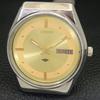 CITIZEN AUTOMATIC 8200 JAPAN MENS VINTAGE GOLDEN COLOR DIAL WATCH a702745-1 R210-a702745
