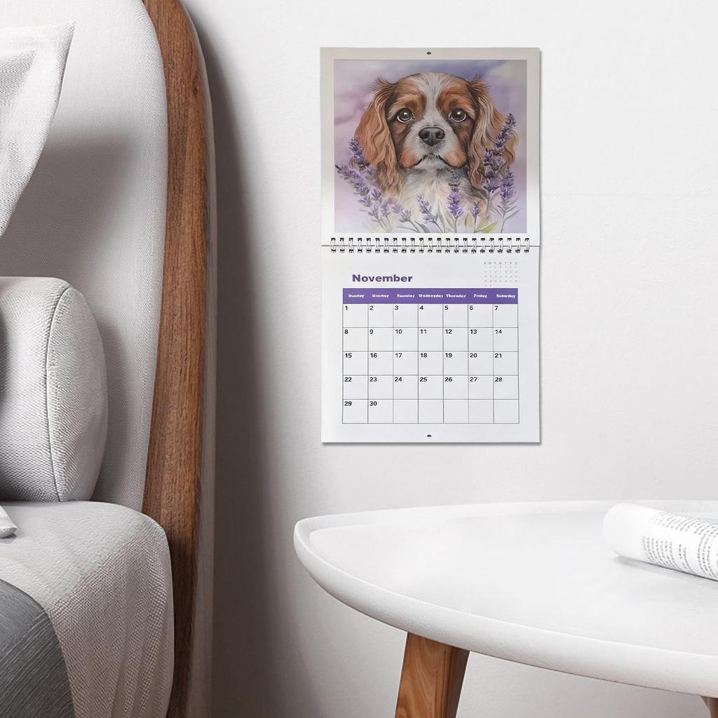 2026 Dog Calendar Cute Cartoon Puppy 12 Month Wall Planner for Home Office Desk, Unique Gift for Dog Lovers, Kids, School Decor