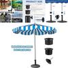 Plastic Umbrella Base Adapter With Screw Fixing For Solar Umbrella Stand And Support Pole