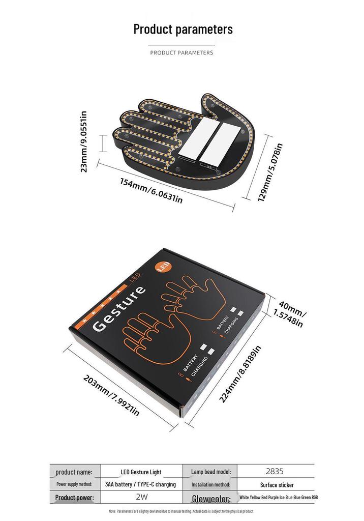 Multi-Functional Car Gesture Warning Light