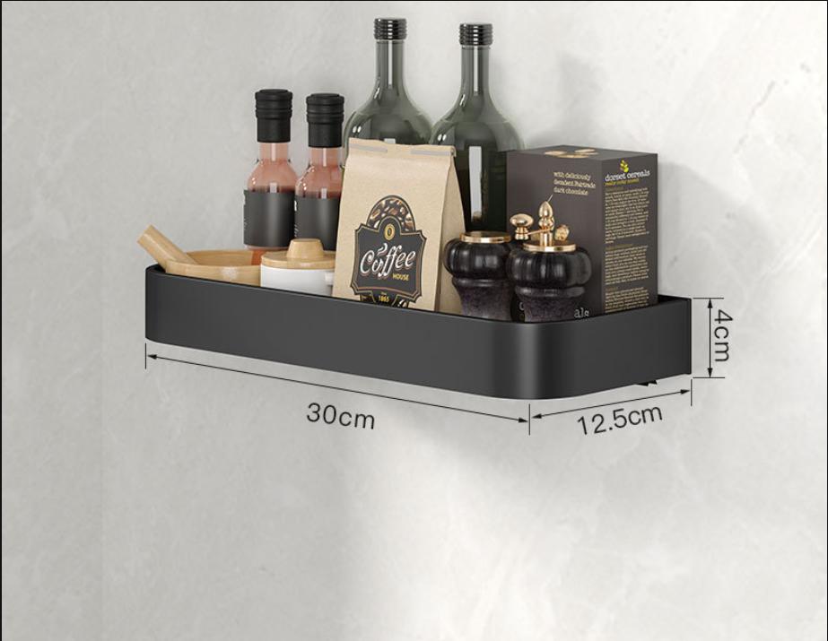 

Tuqiu Черная полка для ванной, полка для душа, белая угловая полка для ванной, настенная черная алюминиевая полка для хранения на кухне