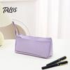 Practical Pen Storage for Classroom Pencil Case with Zipper And Handle, Durable Oxford Solid Color Minimalist Cloth Organizer, Portable Lightweight