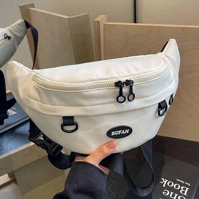 

Холщовая сумка женская большая вместимость 2024 новый летний универсальный нишевый дизайн ins интернет знаменитость взрыв сумка-мессенджер нагрудная белый