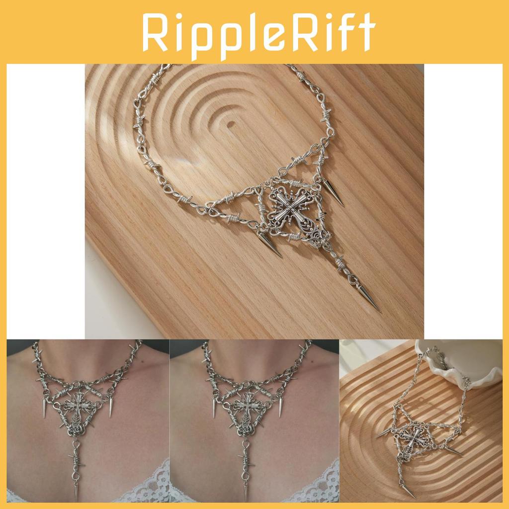 Cross Trendy Thorn Pendant Chain Necklace For Women Perfect For Stylish Wear Everyday