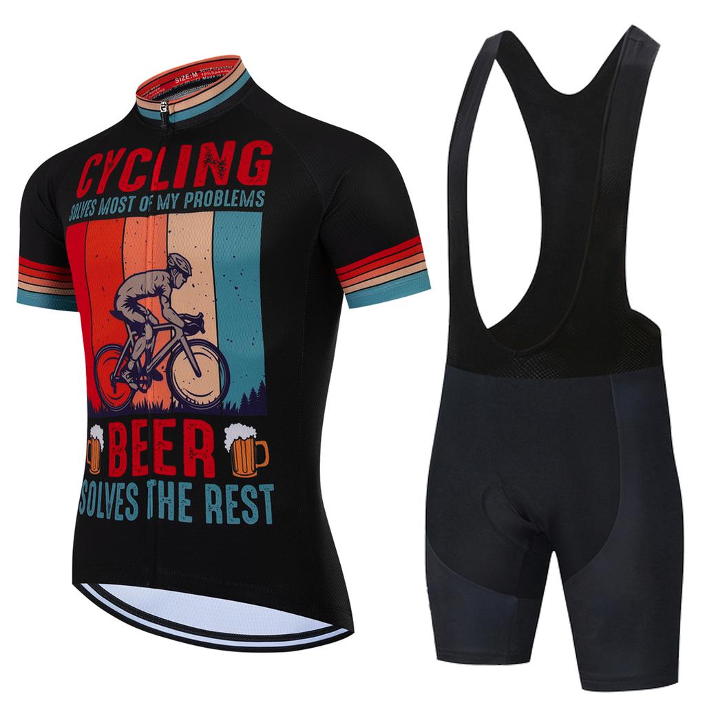Men Short Sleeve Set Breathable Racing Sport MTB Bicycle Clothes Outdoor Bike Uniform 2026 Summer Breathable Cycling Suit Set