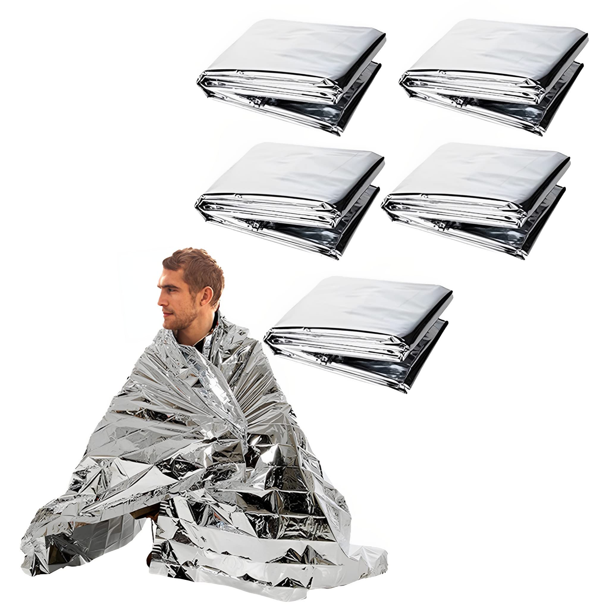 

East Leaf Алюминиевое одеяло Аварийное покрывало Алюминиевый лист Предотвращение катастроф Сохранение тепла Защита от холода Легкое Большое Аварийное Тепло