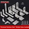 Thick Stainless Steel 90° Angle Bracket for Furniture Fastening